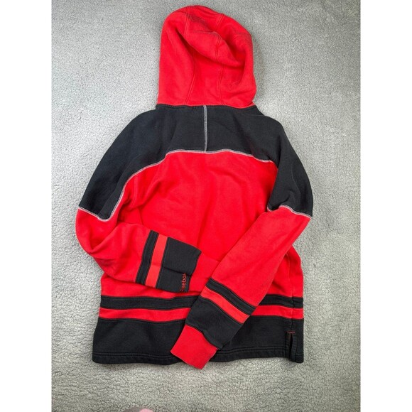 Chicago Blackhawks Reebok Face Off Hoodie Sweater Size M Red Embroidered Logo - Picture 6 of 7